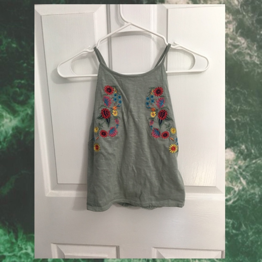 floral tank crop top